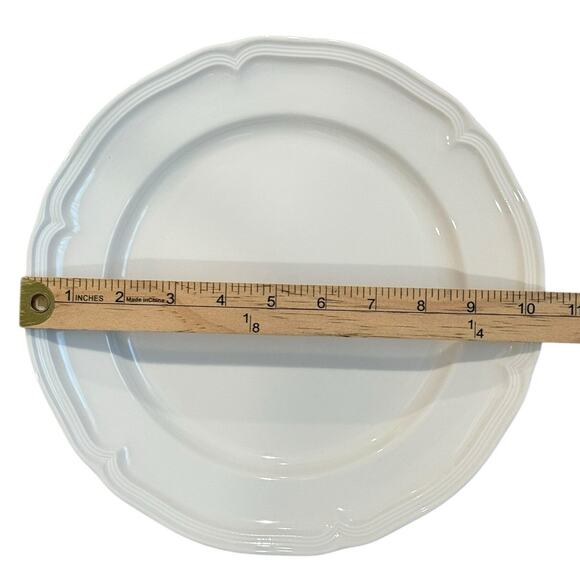 Villeroy & Boch Manoir‎ 1748 White Premium Porcelain 10" Dinner Plates Set of 2 - Picture 6 of 7